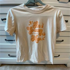 S ROMWE shirt - tan and orange